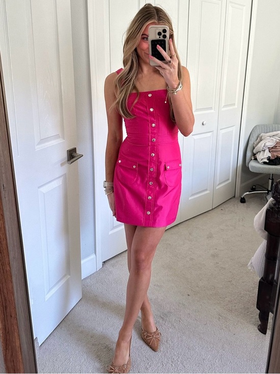 Amanda Uprichard Dresses & Skirts - Amanda Uprichard Archie‎ Mini Dress Nylon French Rose Pink Size XS